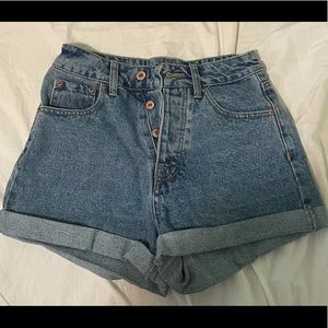 Hugh waisted jean shorts